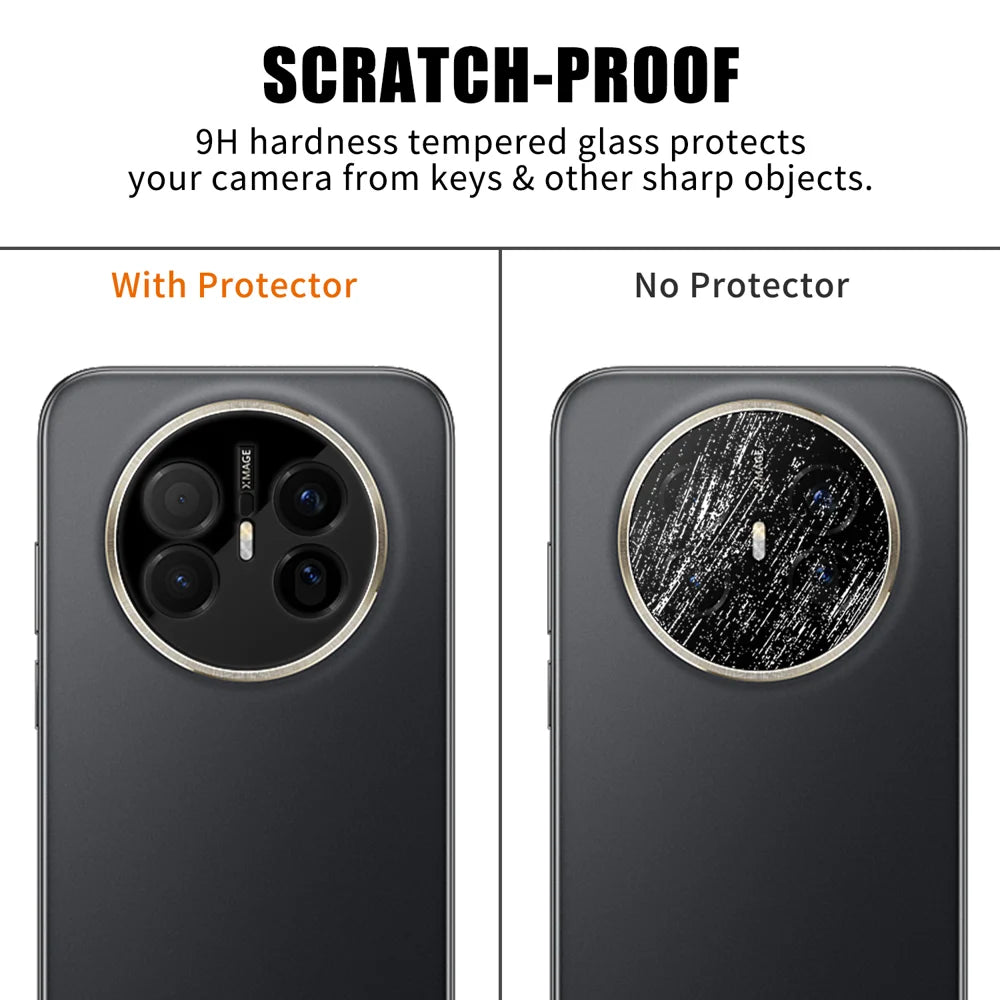 For Huawei Mate 70 Air Full Cover Camera Lens Protector Silk Print HD Anti Fingerprint AR Tempered Glass Lens Film - Black - 4