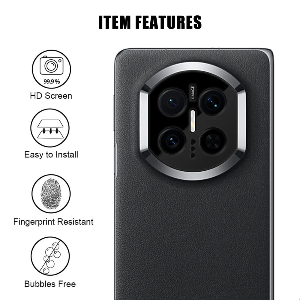 For Huawei Mate X7 Full Cover Camera Lens Protector Silk Print HD Anti Fingerprint AR Tempered Glass Lens Film - Black - 2