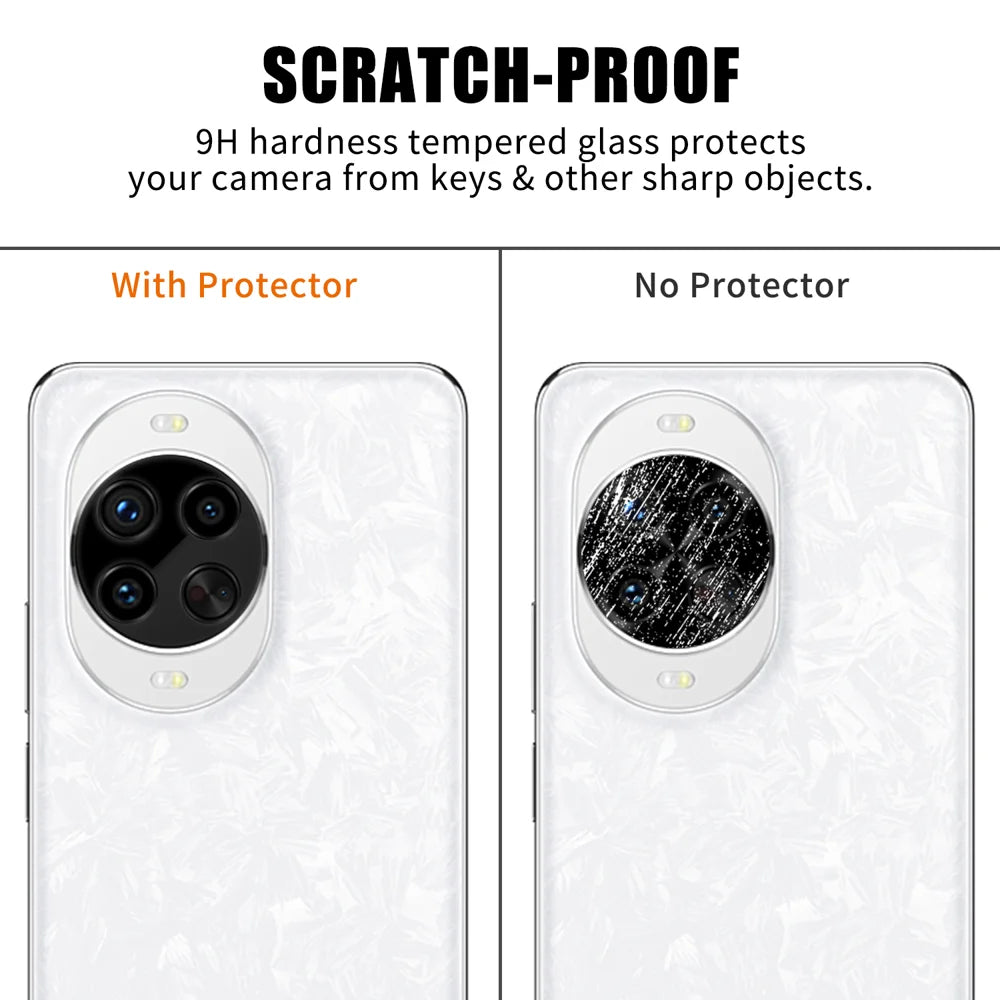 For Huawei nova 14 5G Full Cover Camera Lens Protector Silk Print HD Anti Fingerprint AR Tempered Glass Lens Film - Black - 4