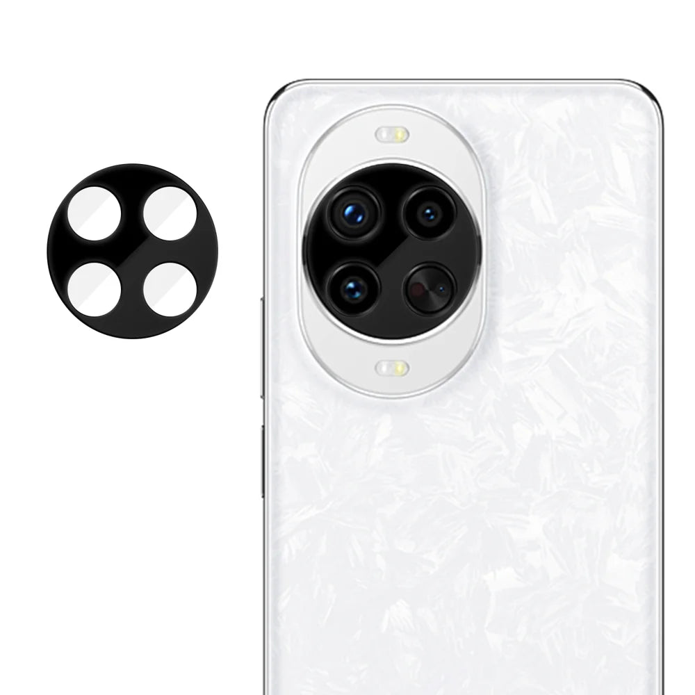 For Huawei nova 14 Pro 5G Full Cover Camera Lens Protector Silk Print HD Anti Fingerprint AR Tempered Glass Lens Film - Black - 1