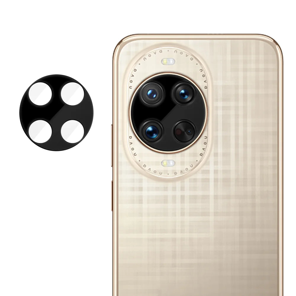 For Huawei nova 14 Ultra 5G Full Cover Camera Lens Protector Silk Print HD Anti Fingerprint AR Tempered Glass Lens Film - Black - 1