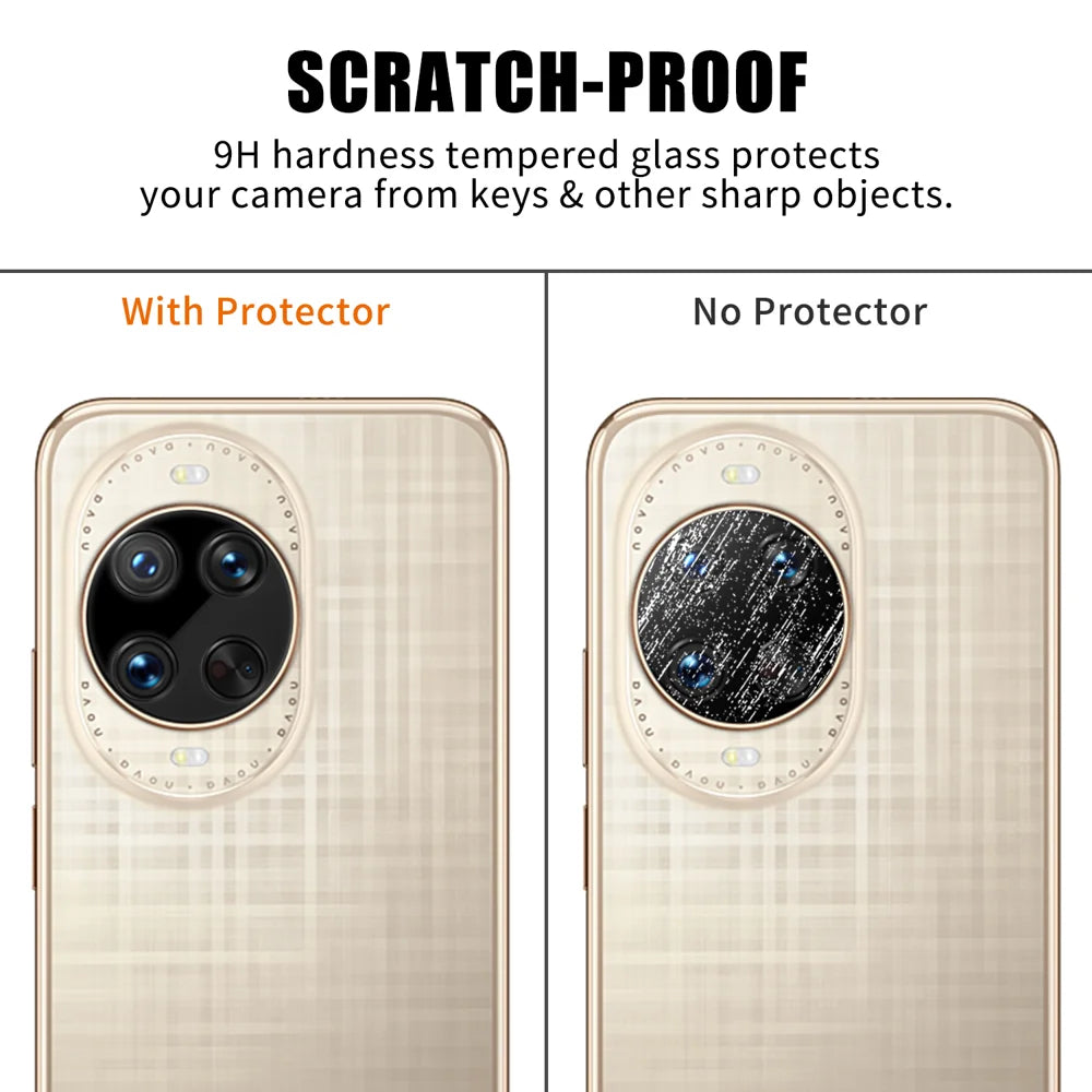 For Huawei nova 14 Ultra 5G Full Cover Camera Lens Protector Silk Print HD Anti Fingerprint AR Tempered Glass Lens Film - Black - 4