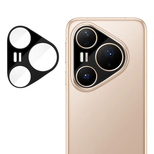 For Huawei Pura 80 Pro+ / Huawei Pura 80 Pro Full Cover Camera Lens Protector Silk Print HD Anti Fingerprint AR Tempered Glass Lens Film - Black - 1