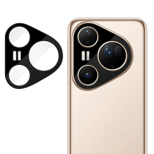 For Huawei Pura 80 Ultra Full Cover Camera Lens Protector Silk Print HD Anti Fingerprint AR Tempered Glass Lens Film - Black - 1