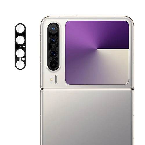 For Huawei Pura X Full Cover Camera Lens Protector Silk Print HD Anti Fingerprint AR Tempered Glass Lens Film - Black - 1