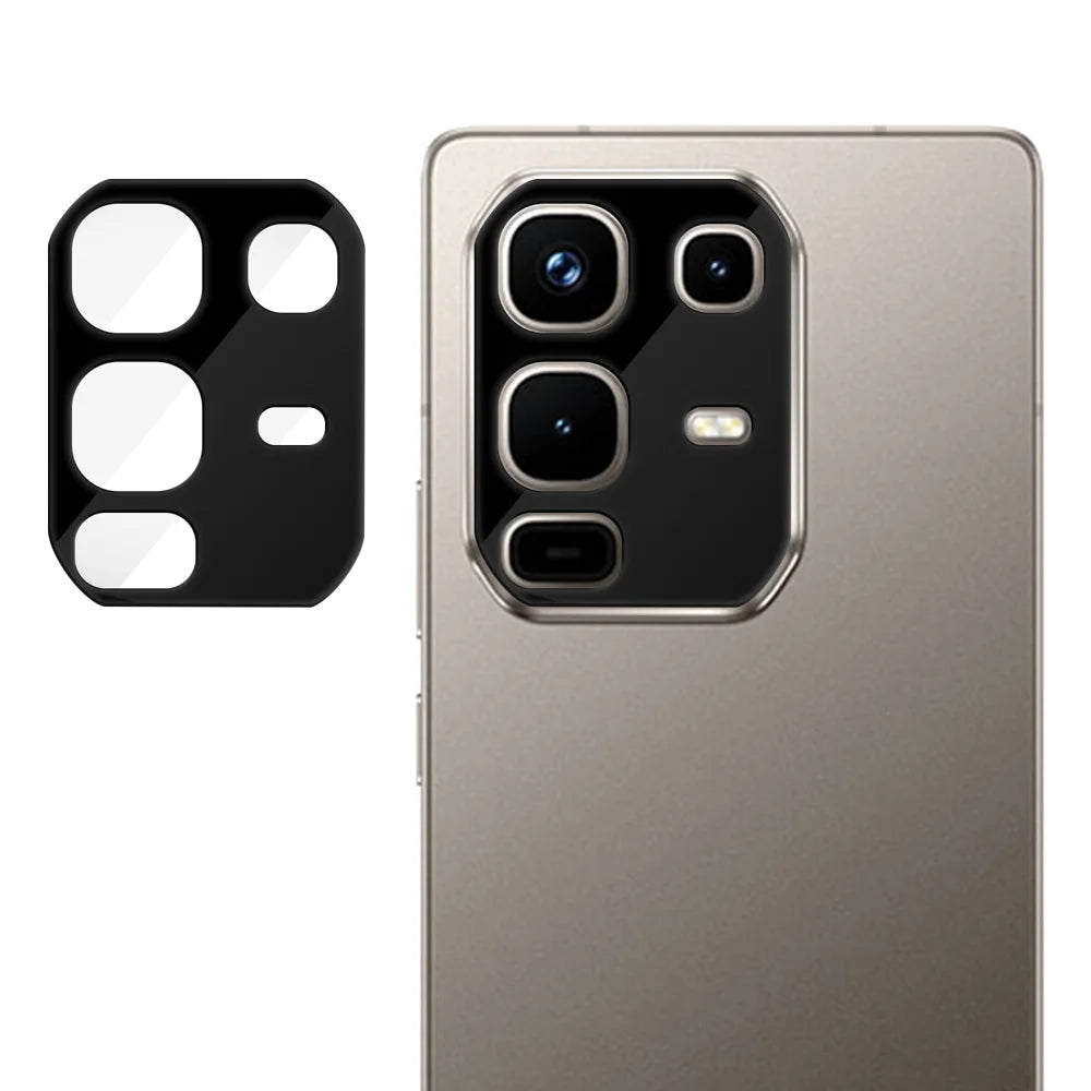 For Infinix Note 50 4G Full Cover Camera Lens Protector Silk Print HD Anti Fingerprint AR Tempered Glass Lens Film - Black - 1