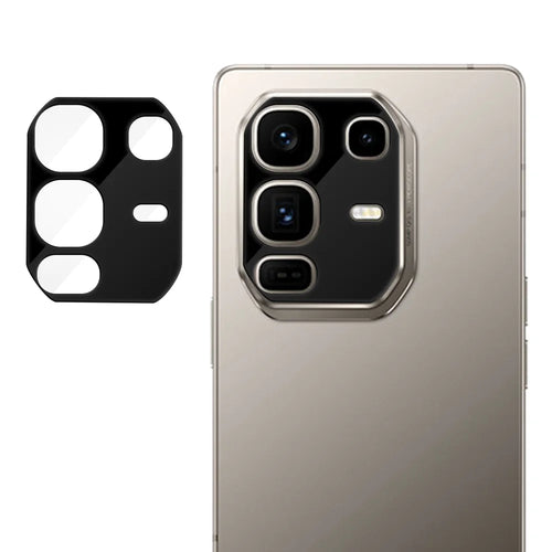 For Infinix Note 50 Pro+ 5G Full Cover Camera Lens Protector Silk Print HD Anti Fingerprint AR Tempered Glass Lens Film - Black - 1