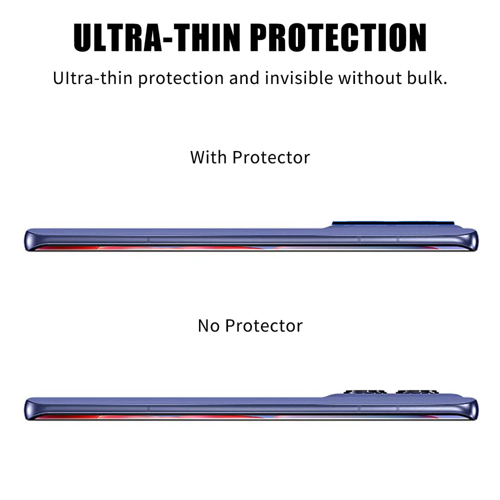For Motorola Edge 50 Pro 5G Full Cover Camera Lens Protector Silk Print HD Anti Fingerprint AR Tempered Glass Lens Film - Black - 3