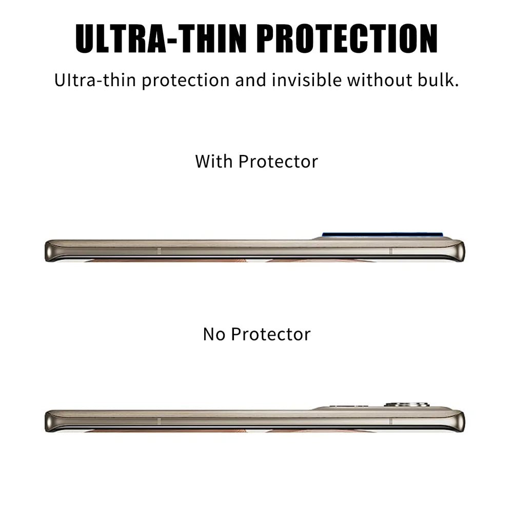 For Motorola Edge 50 Ultra 5G Full Cover Camera Lens Protector Silk Print HD Anti Fingerprint AR Tempered Glass Lens Film - Black - 3