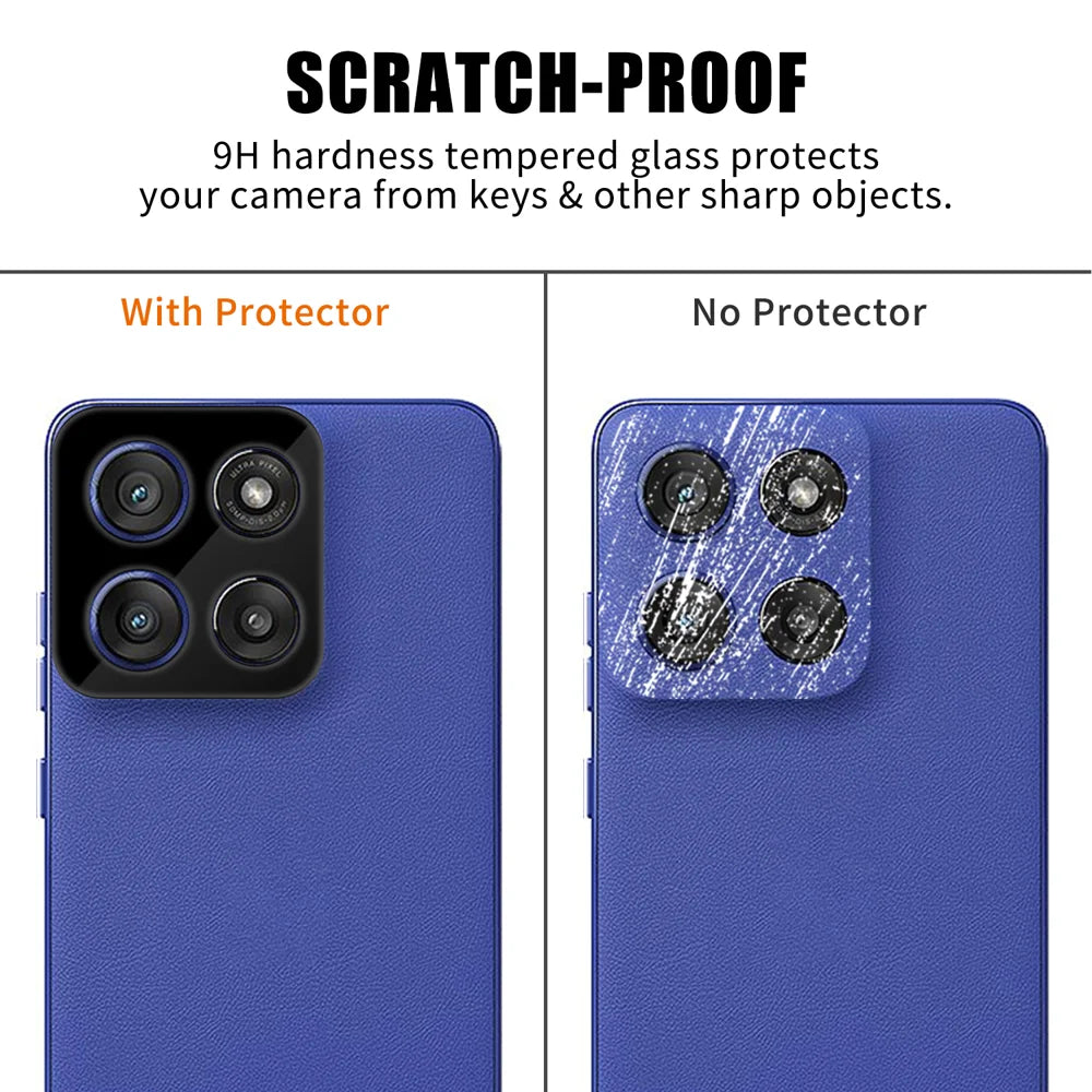 For Motorola Moto G Stylus 5G (2025) Full Cover Camera Lens Protector Silk Print HD Anti Fingerprint AR Tempered Glass Lens Film - Black - 4