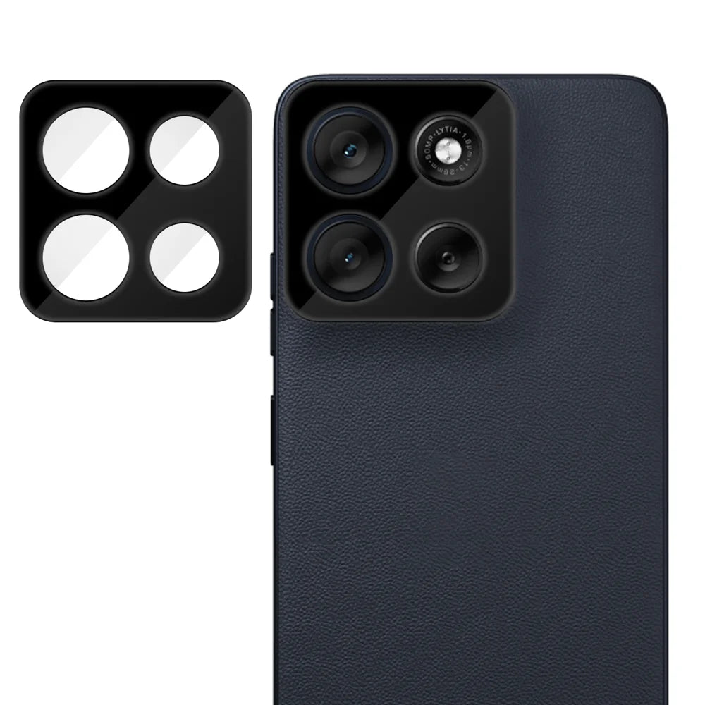 For Motorola Moto G56 5G Full Cover Camera Lens Protector Silk Print HD Anti Fingerprint AR Tempered Glass Lens Film - Black - 1