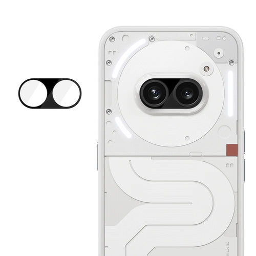 For Nothing Phone (2a) Full Cover Camera Lens Protector Silk Print HD Anti Fingerprint AR Tempered Glass Lens Film - Black - 1