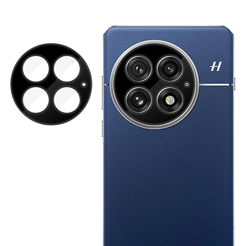For OnePlus 13 Full Cover Camera Lens Protector Silk Print HD Anti Fingerprint AR Tempered Glass Lens Film - Black - 1