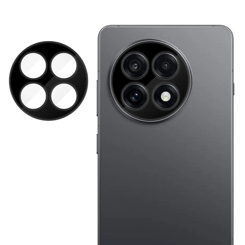 For OnePlus 13R 5G Full Cover Camera Lens Protector Silk Print HD Anti Fingerprint AR Tempered Glass Lens Film - Black - 1