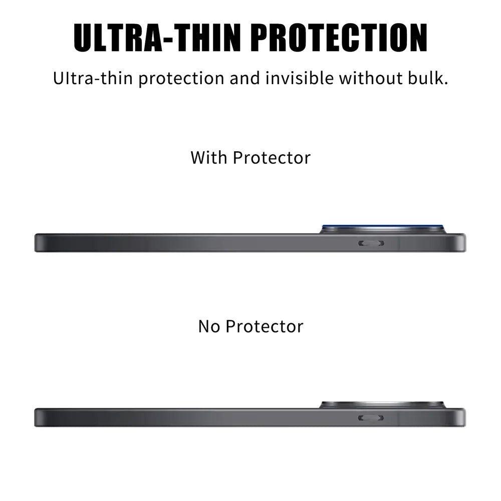 For OnePlus 13R 5G Full Cover Camera Lens Protector Silk Print HD Anti Fingerprint AR Tempered Glass Lens Film - Black - 3