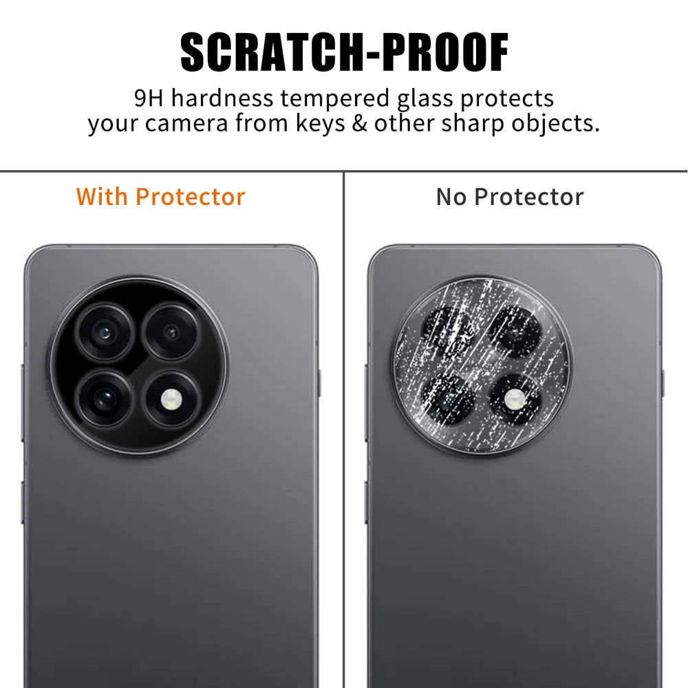 For OnePlus 13R 5G Full Cover Camera Lens Protector Silk Print HD Anti Fingerprint AR Tempered Glass Lens Film - Black - 4