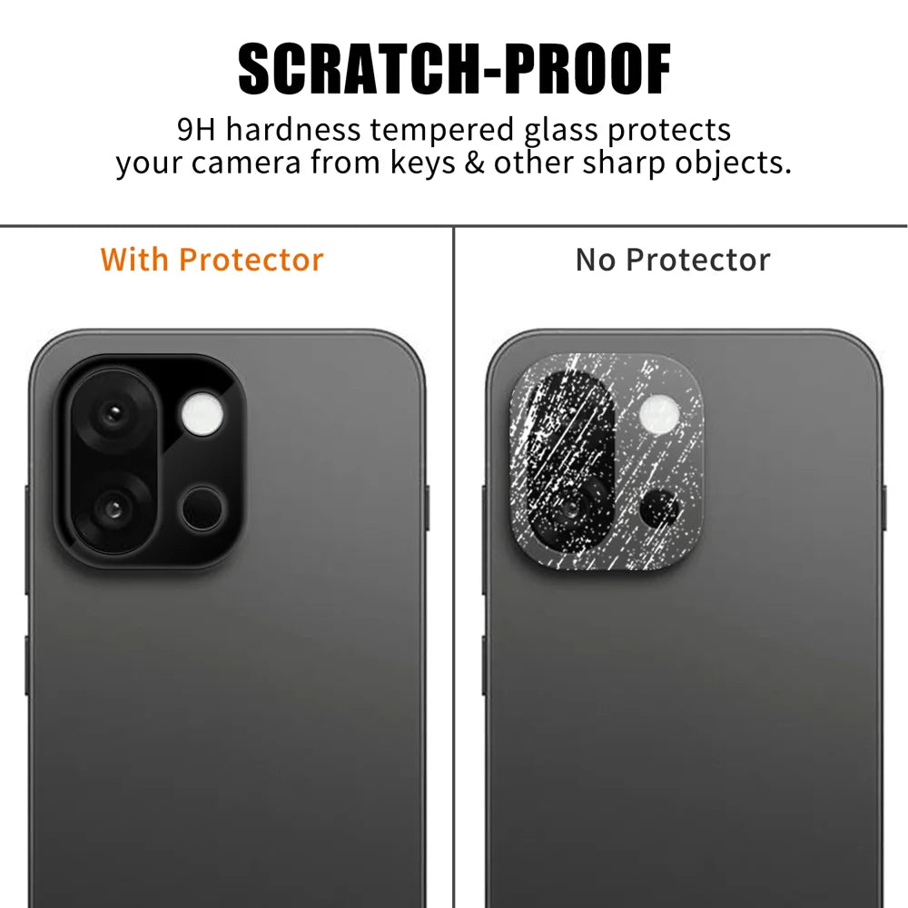 For OnePlus 13s 5G Full Cover Camera Lens Protector Silk Print HD Anti Fingerprint AR Tempered Glass Lens Film - Black - 4