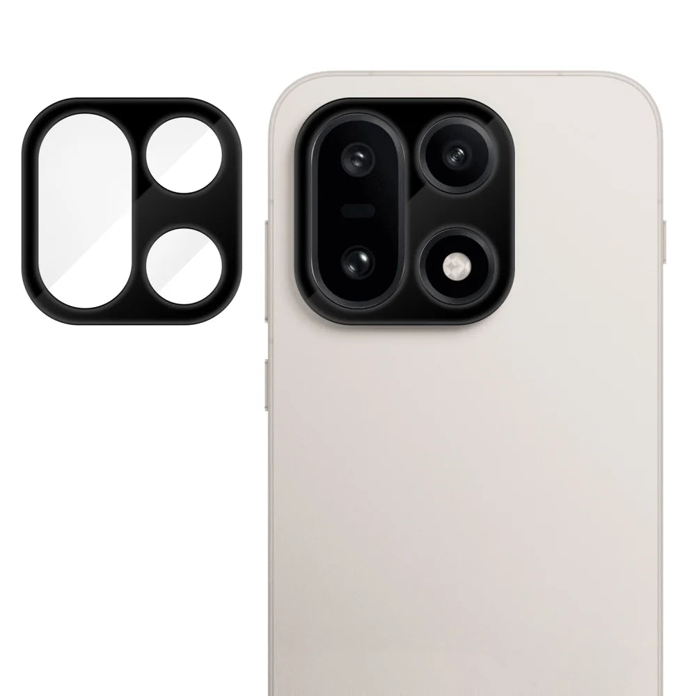 For OnePlus 15 5G Full Cover Camera Lens Protector Silk Print HD Anti Fingerprint AR Tempered Glass Lens Film - Black - 1