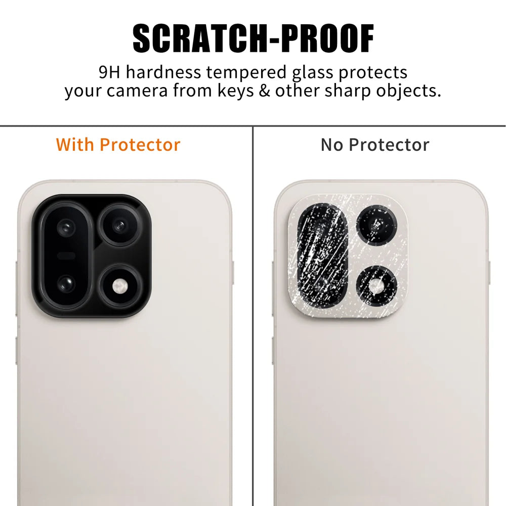 For OnePlus 15 5G Full Cover Camera Lens Protector Silk Print HD Anti Fingerprint AR Tempered Glass Lens Film - Black - 4
