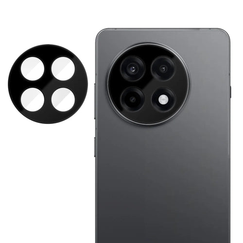 For OnePlus Ace 5 5G Full Cover Camera Lens Protector Silk Print HD Anti Fingerprint AR Tempered Glass Lens Film - Black - 1