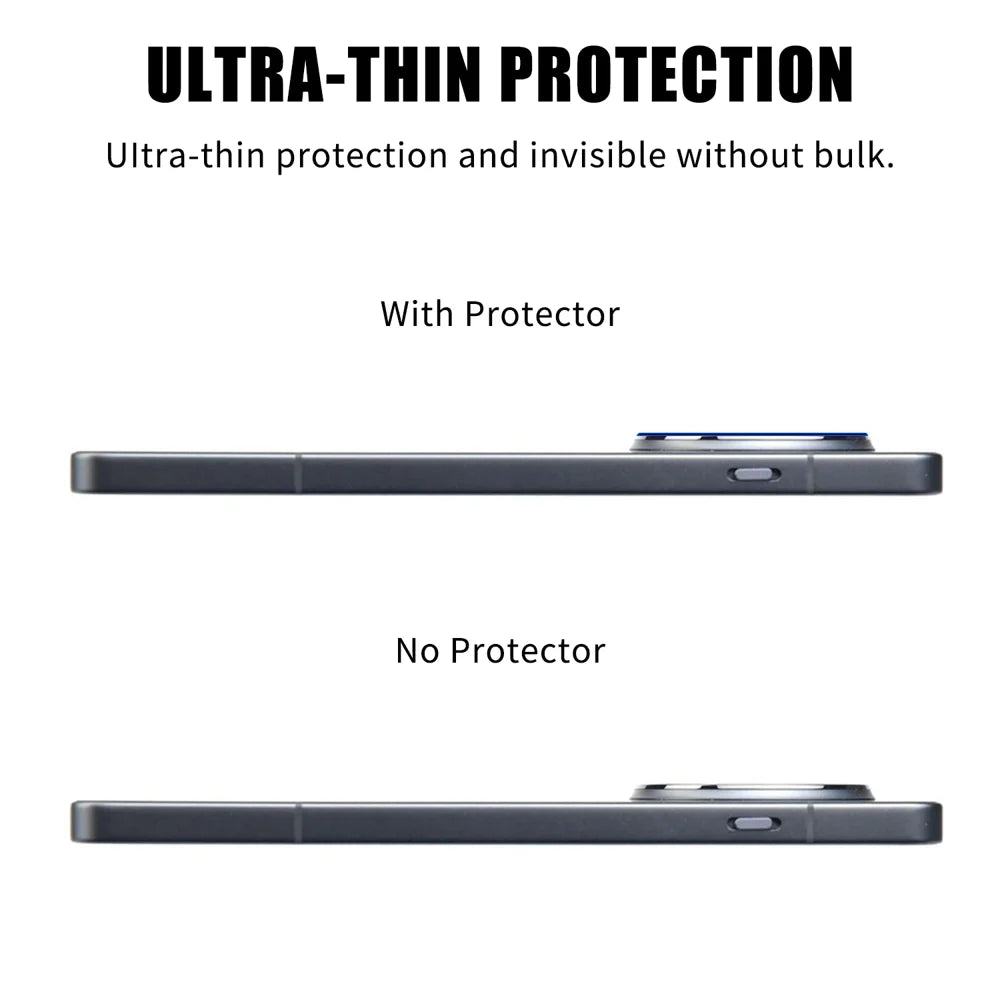For OnePlus Ace 5 5G Full Cover Camera Lens Protector Silk Print HD Anti Fingerprint AR Tempered Glass Lens Film - Black - 3