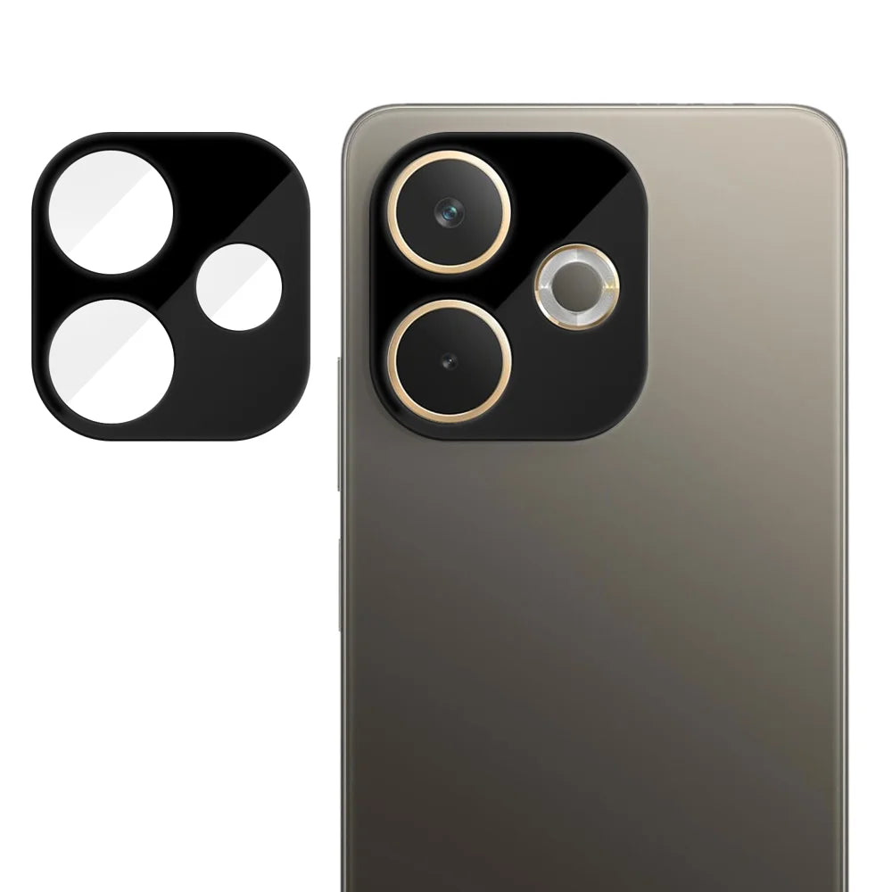 For Oppo A5 Pro 5G (Global) / Oppo A5 Pro 4G (Global) Full Cover Camera Lens Protector Silk Print HD Anti Fingerprint AR Tempered Glass Lens Film - Black - 1