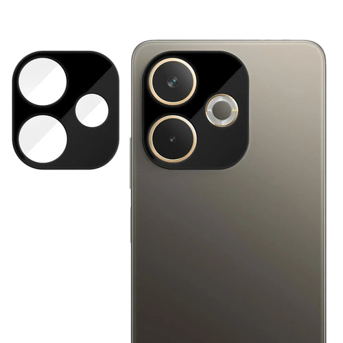 For Oppo A5 Pro 5G (Global) / Oppo A5 Pro 4G (Global) Full Cover Camera Lens Protector Silk Print HD Anti Fingerprint AR Tempered Glass Lens Film - Black - 1
