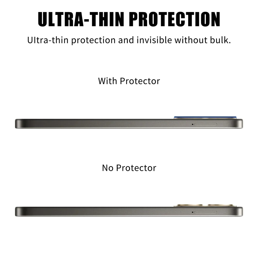 For Oppo A5 Pro 5G (Global) / Oppo A5 Pro 4G (Global) Full Cover Camera Lens Protector Silk Print HD Anti Fingerprint AR Tempered Glass Lens Film - Black - 3