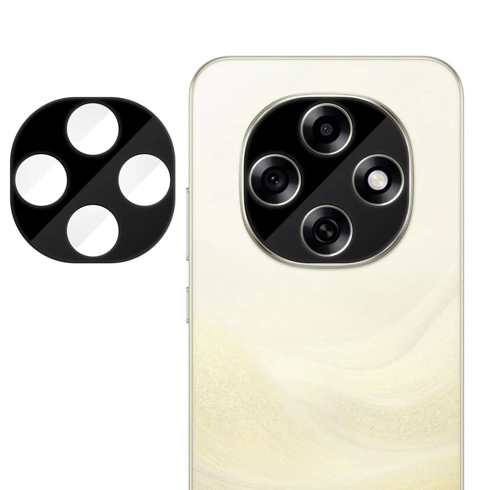 For Oppo F31 Pro 5G Full Cover Camera Lens Protector Silk Print HD Anti Fingerprint AR Tempered Glass Lens Film - Black - 1