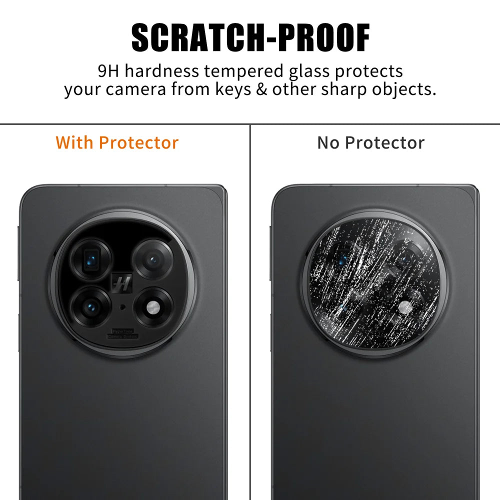 For Oppo Find N5 5G Full Cover Camera Lens Protector Silk Print HD Anti Fingerprint AR Tempered Glass Lens Film - Black - 4
