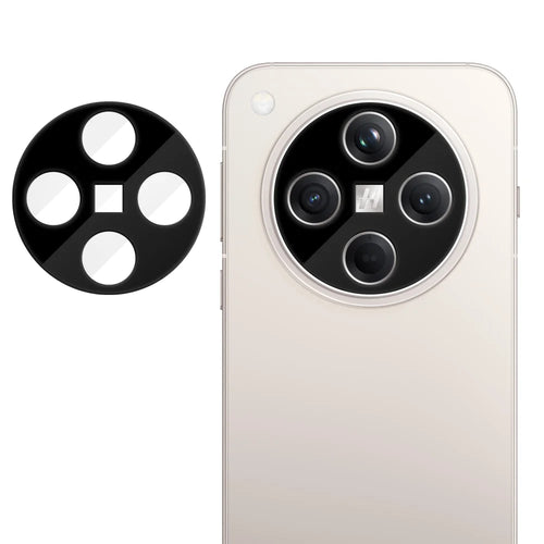 For Oppo Find X8 5G Full Cover Camera Lens Protector Silk Print HD Anti Fingerprint AR Tempered Glass Lens Film - Black - 1