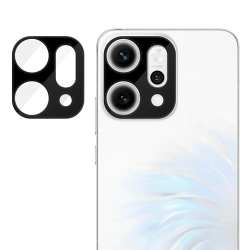 For Oppo Reno14 Pro 5G (Global) Full Cover Camera Lens Protector Silk Print HD Anti Fingerprint AR Tempered Glass Lens Film - Black - 1
