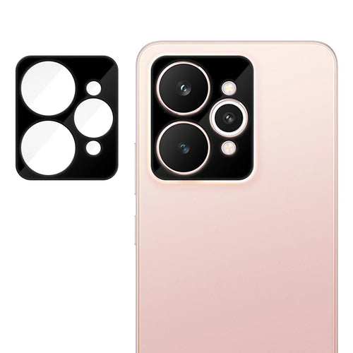 For Realme 15 5G Full Cover Camera Lens Protector Silk Print HD Anti Fingerprint AR Tempered Glass Lens Film - Black - 1