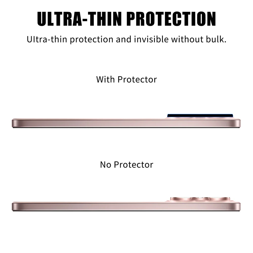 For Realme 15 5G Full Cover Camera Lens Protector Silk Print HD Anti Fingerprint AR Tempered Glass Lens Film - Black - 3
