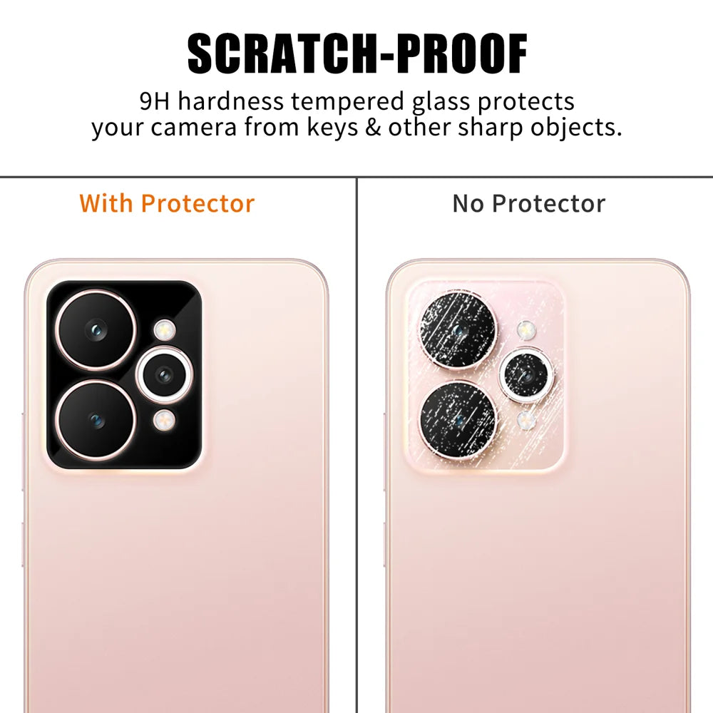 For Realme 15 5G Full Cover Camera Lens Protector Silk Print HD Anti Fingerprint AR Tempered Glass Lens Film - Black - 4