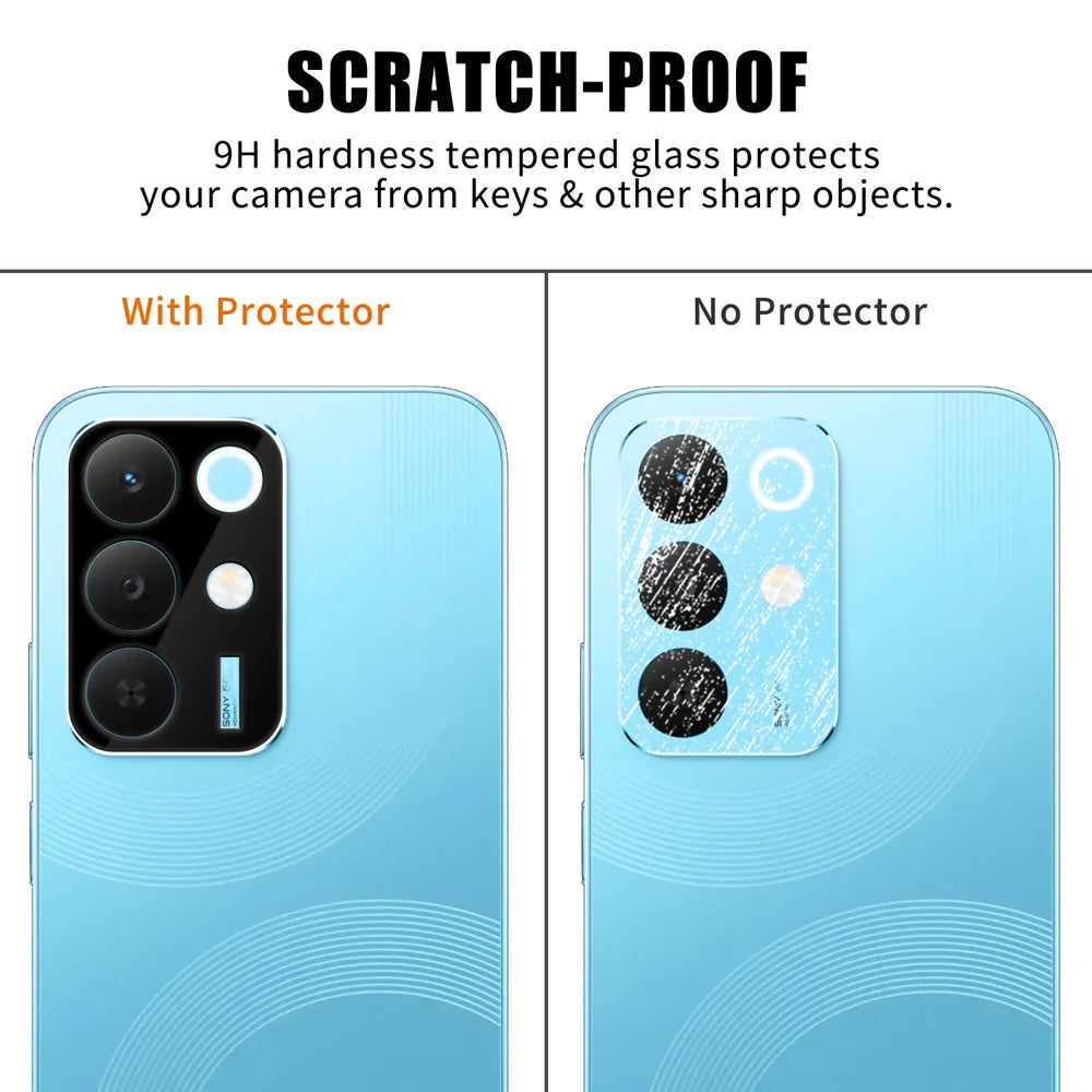For Realme 15x (India) 5G Full Cover Camera Lens Protector Silk Print HD Anti Fingerprint AR Tempered Glass Lens Film - Black - 4