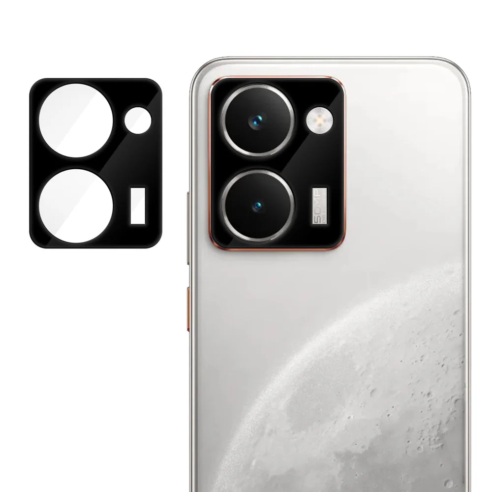 For Realme P3 Ultra 5G Full Cover Camera Lens Protector Silk Print HD Anti Fingerprint AR Tempered Glass Lens Film - Black - 1