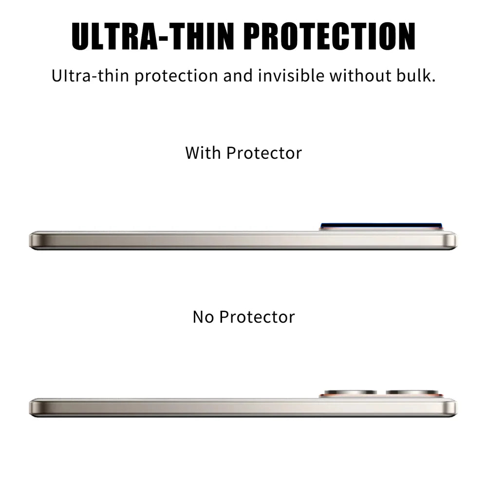 For Realme P3 Ultra 5G Full Cover Camera Lens Protector Silk Print HD Anti Fingerprint AR Tempered Glass Lens Film - Black - 3