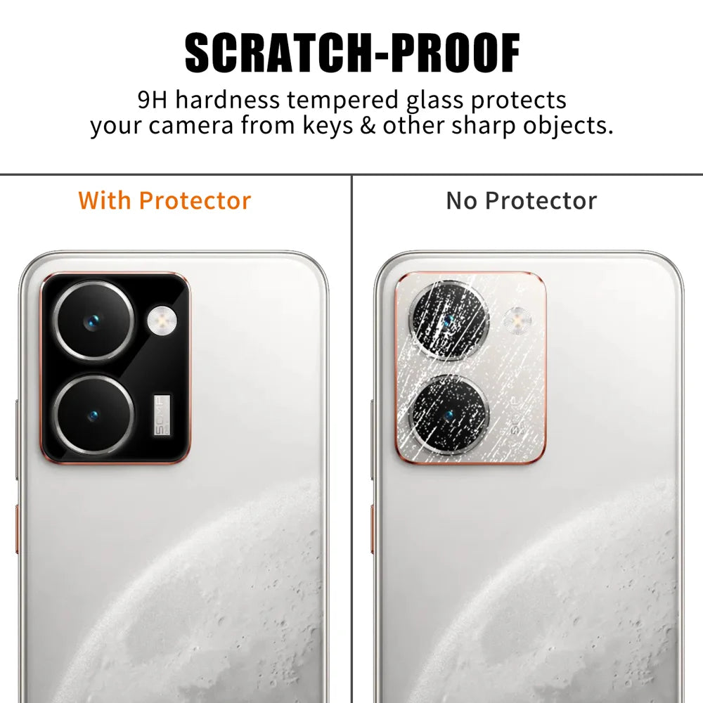 For Realme P3 Ultra 5G Full Cover Camera Lens Protector Silk Print HD Anti Fingerprint AR Tempered Glass Lens Film - Black - 4
