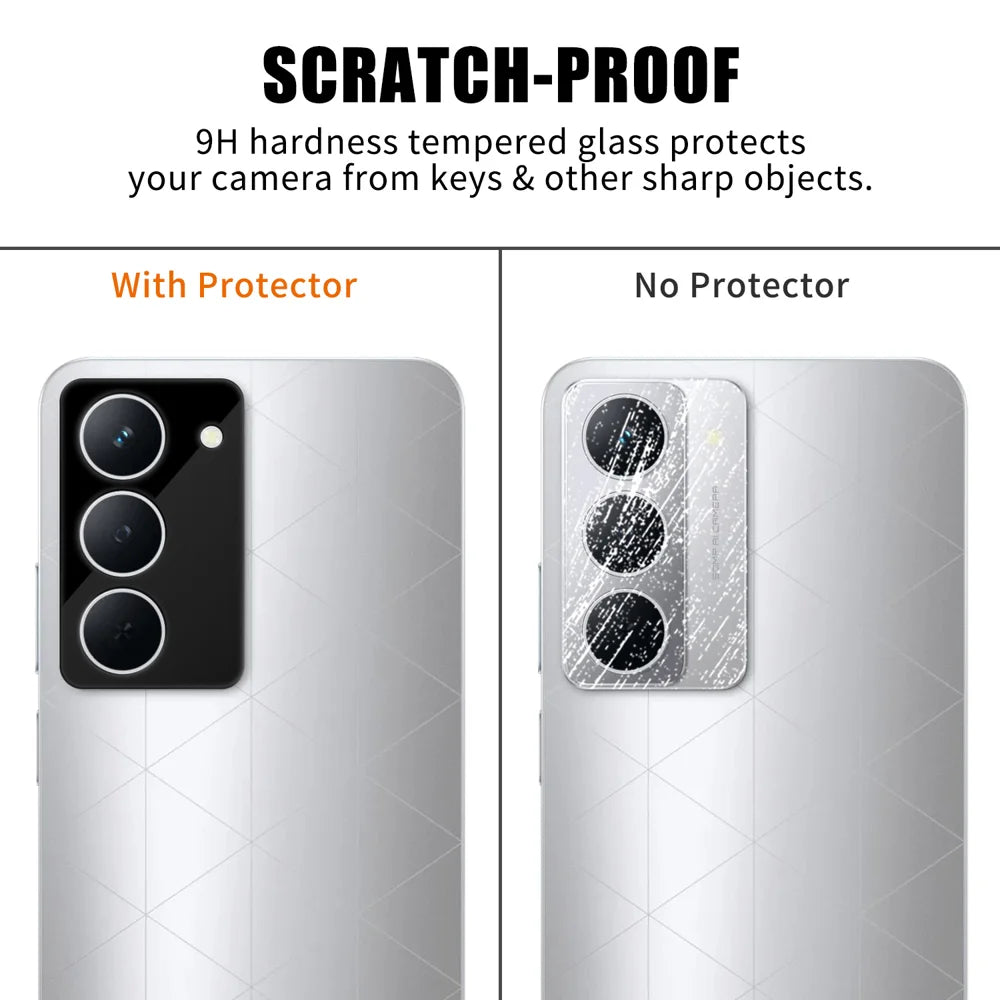 For Realme P3x 5G Full Cover Camera Lens Protector Silk Print HD Anti Fingerprint AR Tempered Glass Lens Film - Black - 4