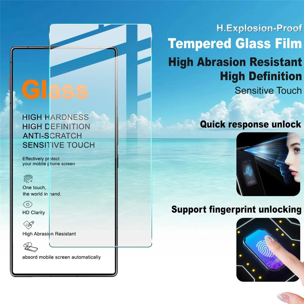 IMAK H Series For ZTE nubia RedMagic 11 Air 5G Screen Protector Tempered Glass Film (Not Complete Coverage) (Fingerprint Unlock) - Transparent - 2