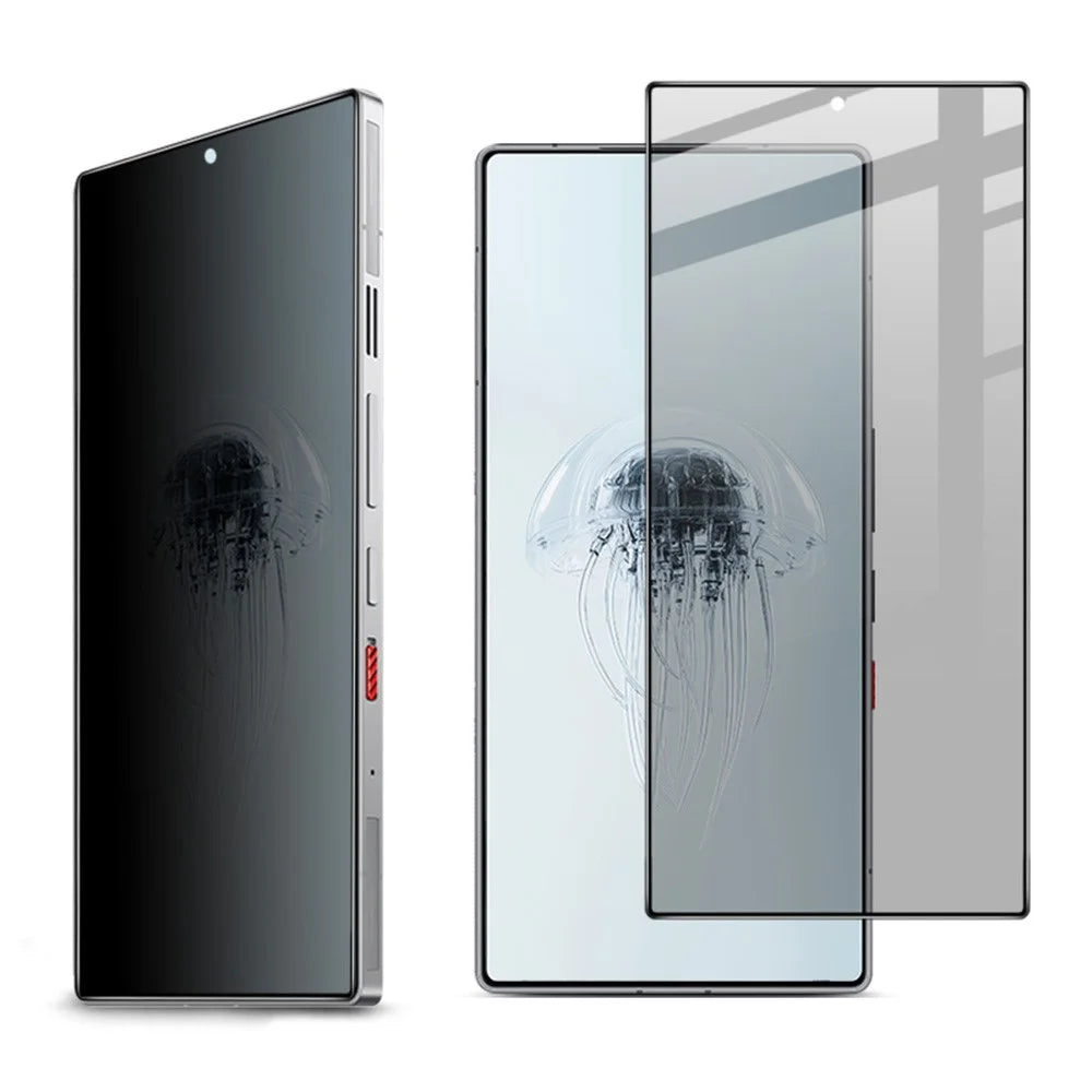 IMAK For ZTE nubia RedMagic 11 Air 5G Privacy Screen Protector Anti Peep Full Cover Tempered Glass Film (Fingerprint Unlock) - Black - 4