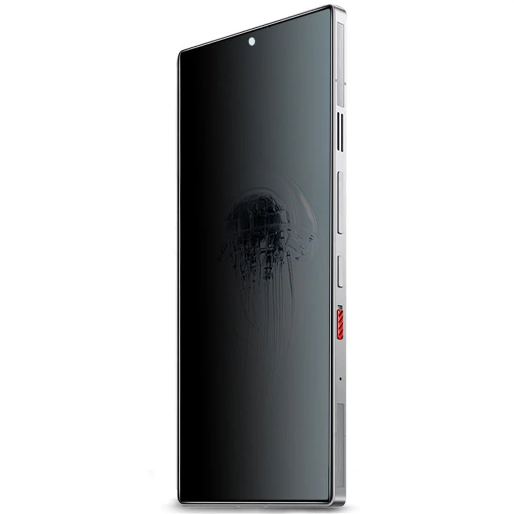 IMAK For ZTE nubia RedMagic 11 Air 5G Privacy Screen Protector Anti Peep Full Cover Tempered Glass Film (Fingerprint Unlock) - Black - 7
