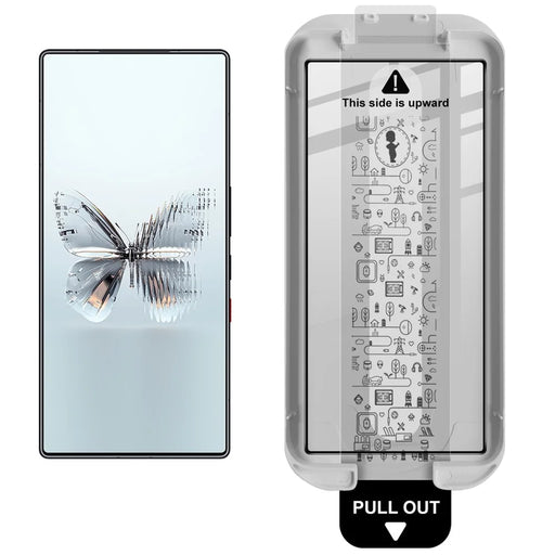 IMAK For ZTE nubia RedMagic 11 Air 5G Tempered Glass Full Screen Protector Full Glue Film with Dust-free Installation Tool (Fingerprint Unlock) - Black - 2