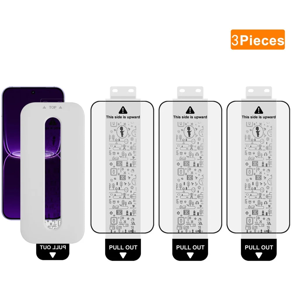 IMAK 3Pcs For Realme Neo8 5G Tempered Glass Full Screen Protector Full Glue Film with Dust-free Installation Tool (Fingerprint Unlock) - Black - 1