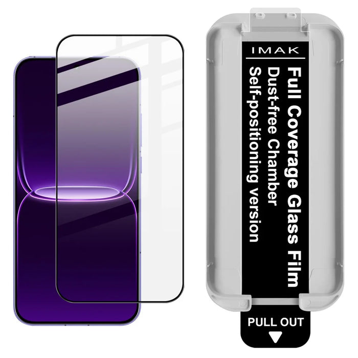 IMAK 3Pcs For Realme Neo8 5G Tempered Glass Full Screen Protector Full Glue Film with Dust-free Installation Tool (Fingerprint Unlock) - Black - 3