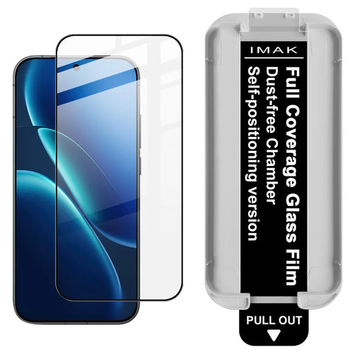 IMAK 3Pcs For vivo iQOO Z11 Turbo 5G Tempered Glass Full Screen Protector Full Glue Film with Dust-free Installation Tool (Fingerprint Unlock) - Black - 2