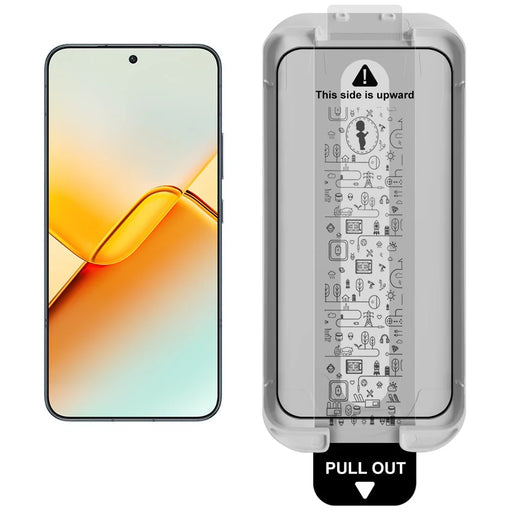 IMAK For Honor Power2 5G Tempered Glass Full Screen Protector Full Glue Film with Dust-free Installation Tool (Fingerprint Unlock) - Black - 2
