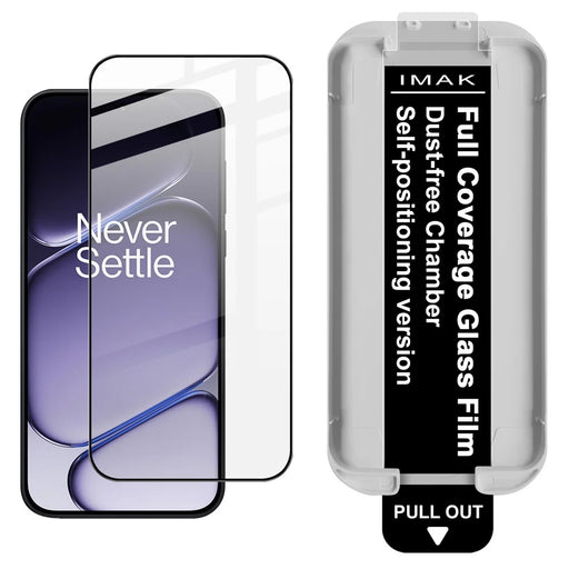 IMAK For OnePlus Turbo 6 5G / Turbo 6V 5G / Nord 6 5G Tempered Glass Full Screen Protector Full Glue Film with Dust-free Installation Tool (Fingerprint Unlock) - Black - 1