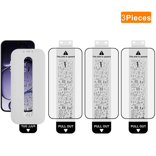 IMAK 3Pcs For OnePlus Turbo 6 5G / Turbo 6V 5G / Nord 6 5G Tempered Glass Full Screen Protector Full Glue Film with Dust-free Installation Tool (Fingerprint Unlock) - Black - 1